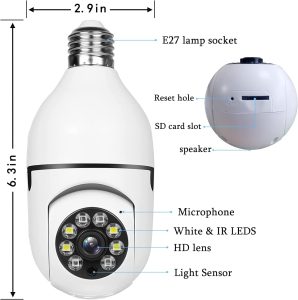 Smart WiFi Bulb Camera 360